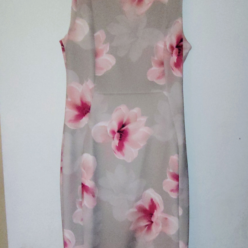 Calvin Klein Collection Pink Floral Midi Dress
